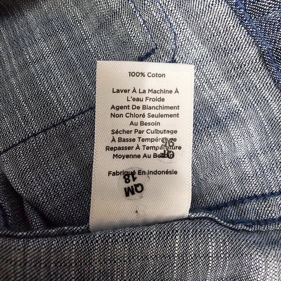 🔥Talbots Chambray Button Down Denim Utility Vest New - Picture 4 of 7